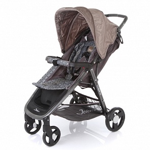 Коляска прогулочная Lugano с чехлом для ножек и капюшоном, кофейная (Jetem, LE200_Coffee)